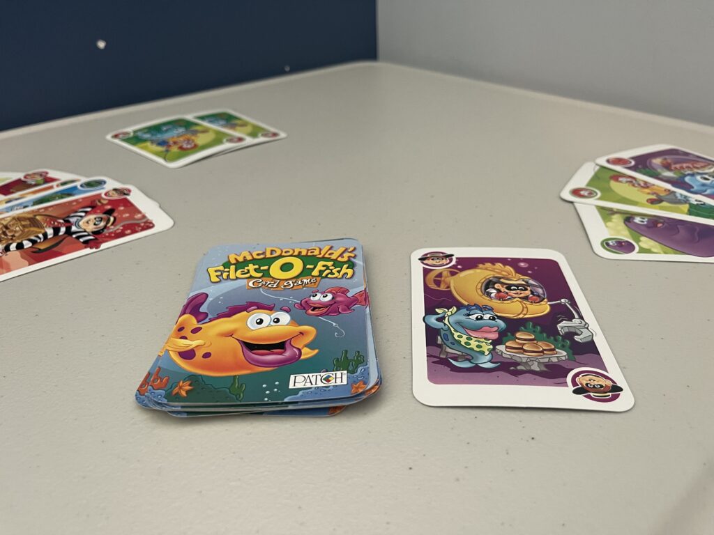 A game of McDonald's-branded Go Fish on a table.